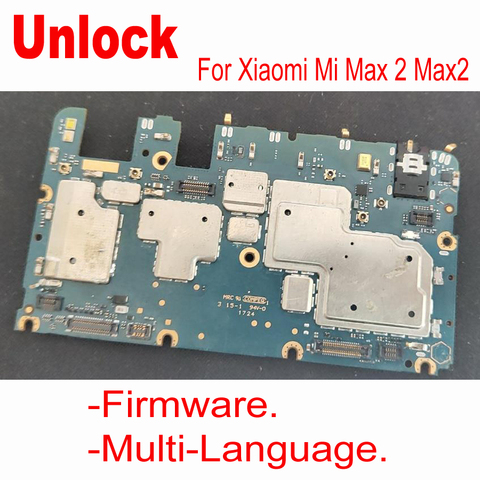Placa base Original para Xiaomi Mi Max 2 Max2, FirmWare Global desbloqueado, Tablero Principal de placa base con Chips, conjunto de accesorios de circuitos ► Foto 1/1