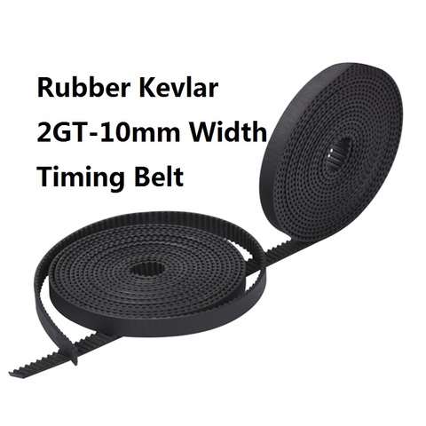 De goma Kevlar momento GT2 Color negro 2GT cinturón abierto 10mm de ancho 5M/10M/20M/50M para 3D impresora ► Foto 1/1