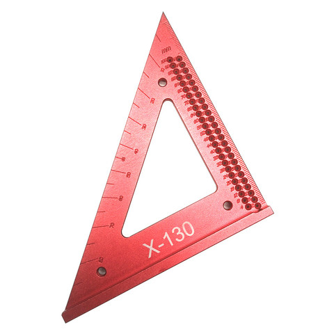 Regla de Línea triangular para carpintería, calibrador de precisión de corte de agujeros, regla triangular de trabajo de madera, herramienta de medición cruzada ► Foto 1/5