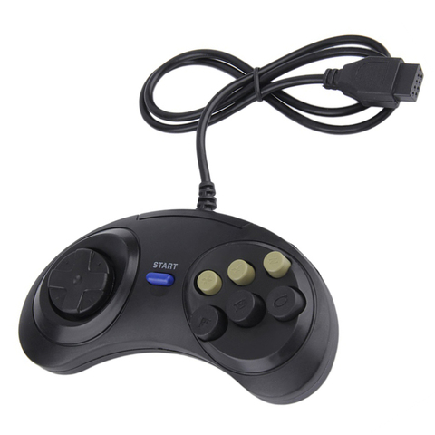 Mando clásico con cable para SEGA MD2, PC, MAC, Mega Drive, accesorios de juego, mando a distancia Universal, 6 botones ► Foto 1/6