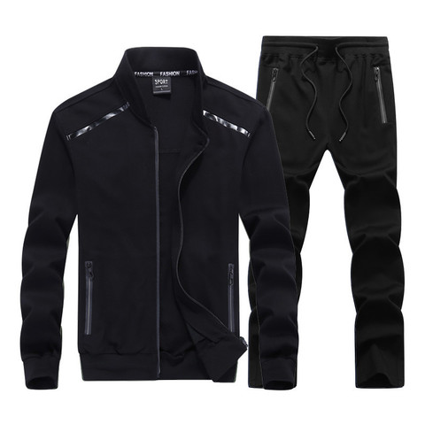 Los nuevos trajes de Hombre Ropa Deportiva conjunto primavera otoño Casual trajes chaqueta + Pantalones de alta calidad tamaño L-9XL ► Foto 1/6