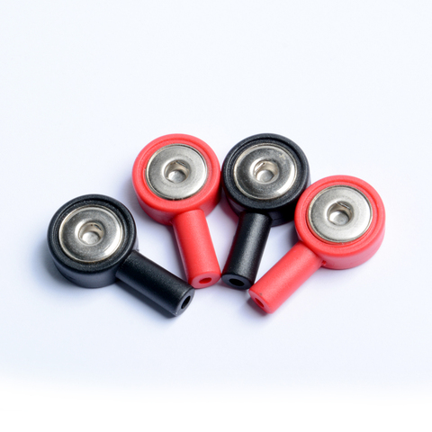 Adaptadores de conexión a presión de 2mm a 3,5mm y 3,9mm, cables de plomo TENS rojos y negros, 4 unidades ► Foto 1/5