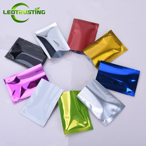 Leotrusting-bolsa de aluminio de Color Aluminio superior abierta, embalaje de té de hierbas, sellado térmico, bolsa de regalo de boda, 300 Uds. ► Foto 1/6