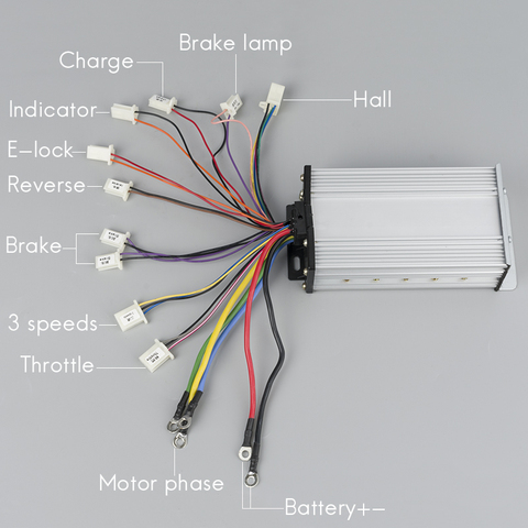 Controlador de velocidad del Motor sin escobillas de alta calidad KUNRAY 12 Mosfet 800 W-1600 W 48 V DC e-bike accesorios de bicicleta eléctrica ► Foto 1/6