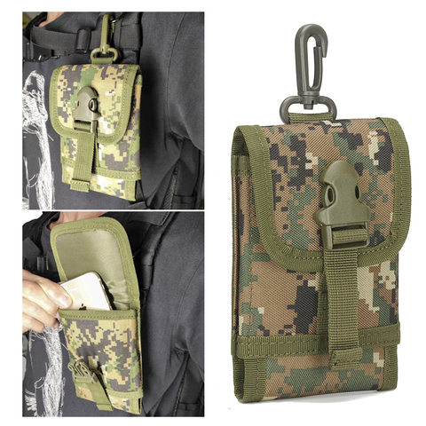 Bolsa de sistema Molle táctico del ejército Universal para enganche para el teléfono móvil, funda Molle para cinturón, iPhone 9 ► Foto 1/1