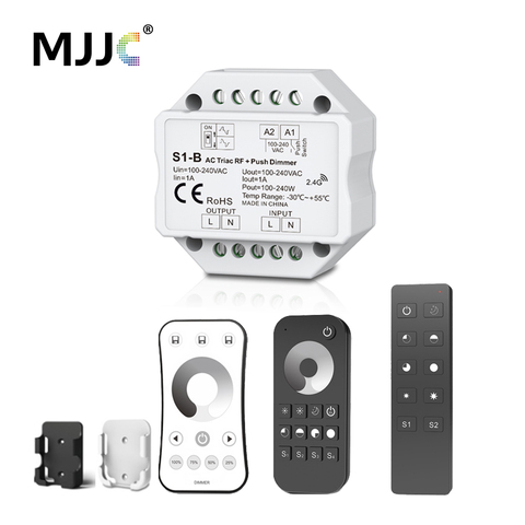 Dimmer Triac LED 220 v 230 V 110 V AC inalámbrico RF regulable interruptor con 2,4g control remoto Dimmer 220 V controlador para bombillas LED lámparas ► Foto 1/6