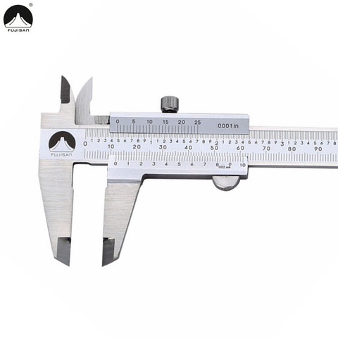 Fujisan Vernier Caliper 0-150mm 0.001 pulgadas de acero inoxidable Pinzas métrico/pulgadas micrómetro medidor herramienta de medición ► Foto 1/6