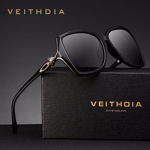 VEITHDIA-gafas de sol polarizadas Retro para mujer, lentes de marca de diseñador de lujo, V3039 ► Foto 1/6