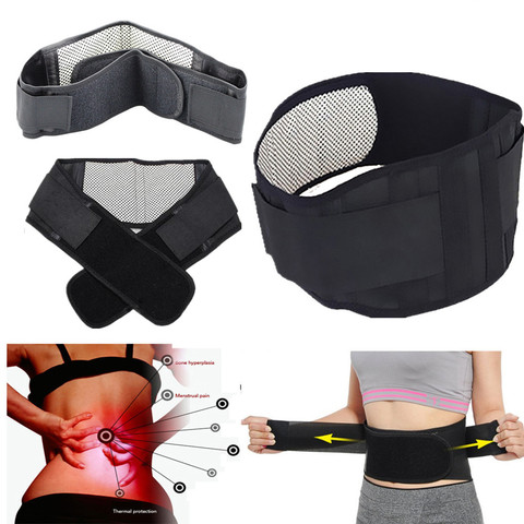 Cinturón de cintura de terapia de auto-Calefacción magnética con turmalina ajustable, soporte Lumbar, Soporte lumbar para cintura, banda doble ► Foto 1/4