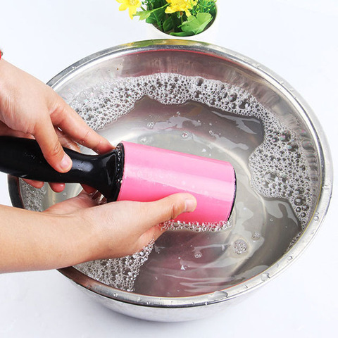 Rodillo lavable reutilizable para limpiar el polvo, rodillo adhesivo para Limpieza del cabello de mascotas, herramientas de limpieza del hogar ► Foto 1/6