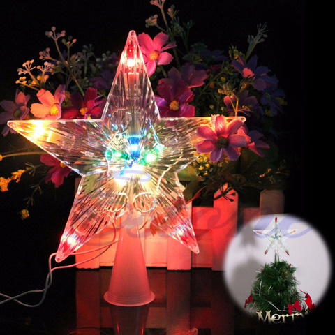 Behogar estrella intermitente LED cable de cobre Cadena de alambre que cambia de Color Lámpara Navidad árbol de Navidad boda fiesta decoración estrella ► Foto 1/5