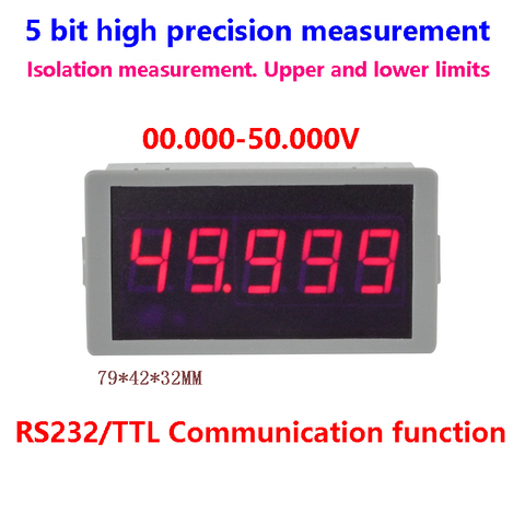 GWUNW BY56W DC 50.000 V (50 V) 5 poco de alta precisión del voltímetro del RS232 comunicación serie señal de alarma tensión probador del metro ► Foto 1/4