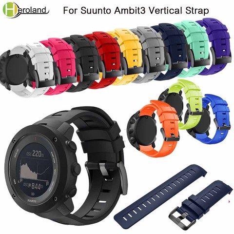 Correa de silicona deportiva para Suunto Ambit3, repuesto de pulsera Vertical para Suunto Traverse Alpha/Suunto Spartan ► Foto 1/6