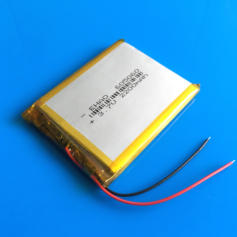 605060 3.7 V 2200 mAh lipo batería recargable de polímero de litio para GPS navigator DVD banco de potencia del teléfono móvil Tablet PC PDA PAD ► Foto 1/5