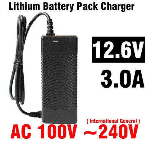 1 piezas KingWei negro adaptador DC para la batería 18650 teléfono móvil DC 12,6 V 3A AC 100-240 V convertidor adaptador de fuente de alimentación UE UK US enchufe ► Foto 1/6