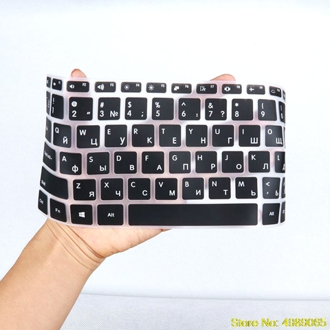 Funda de silicona para teclado de Xiaomi Mi Notebook Air 12,5 13,3 Pro 15,6, película protectora, etiqueta de protección, ruso/español ► Foto 1/6