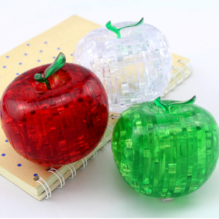 Rompecabezas de cristal 3D con forma de manzana, piezas populares, ensamblaje de puzles DIY, 44 piezas ► Foto 1/6