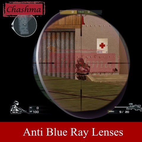 Chashma 1,56 índice Color claro lente de radiación Anti Blue Ray receta óptica tinte ojos lentes prescripción azul resistencia ► Foto 1/3