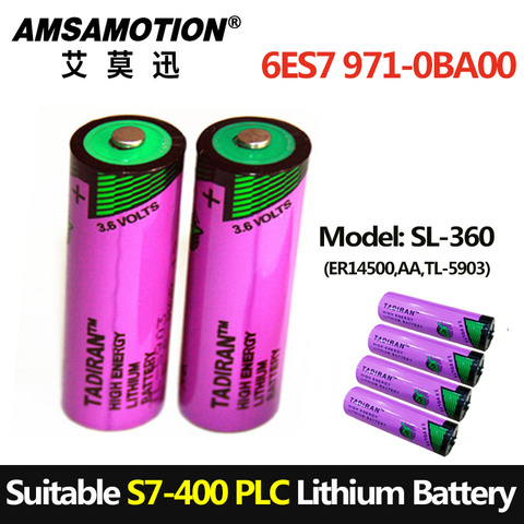 TADIRAN batteries SL-360 batería adecuado S7-400 PLC 6ES7971-0BA00 para Siemens PLC AA de 3,6 V batería de litio de TL-5903 ER14500 14505 ► Foto 1/6