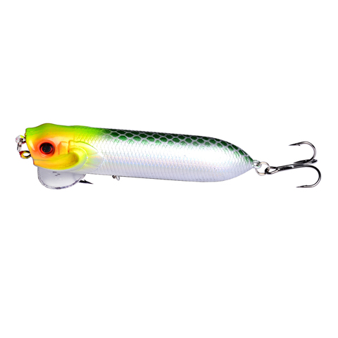 1 piezas cabeza lápiz cebo Popper 8 colores 9,5 cm/18g señuelo de pesca flotante Crankbait mar bajo Pike topwater 3D los ojos de plástico Wobbler ► Foto 1/6