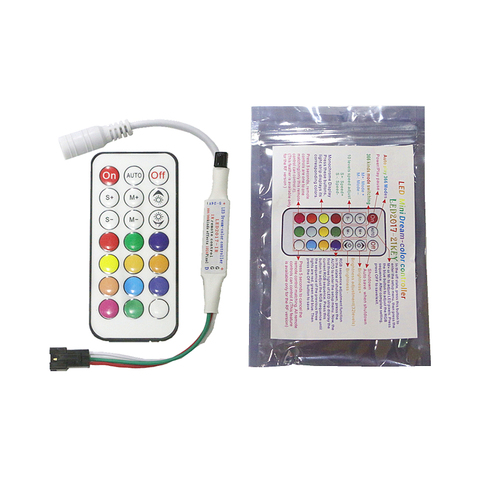 Tira de luces LED de Color mágico, controlador de píxeles IR RGB a todo Color, 5V, 12V, WS2811, WS2812B, SK6812, UCS1903, SM16703, control remoto de 21 teclas ► Foto 1/6