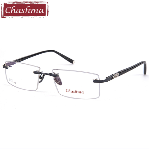 Chashma-Gafas de titanio sin montura para hombre, montura óptica ultraligera para miopía, Marcos para gafas con receta ► Foto 1/6