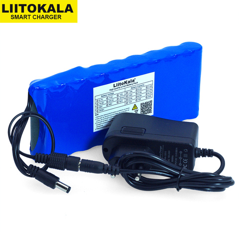 Paquete de batería de iones de litio de 12 v, 9.8Ah, 9800mAh, 18650, 12 V, placa de protección, batería de Monitor CCTV + cargador de 12,6 V 1A ► Foto 1/5