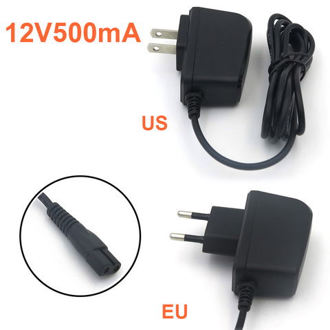 VORED Salida DC-cargador con adaptador de fuente de alimentación, 12V, 500mA, CA 100 ~ 240V, enchufe EU/US, convertidor para afeitadora, cortadora de pelo, 3Riva ► Foto 1/6