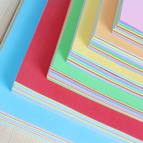 100 Uds papel de Origami cuadrado de doble cara de Color sólido papel plegable Multicolor niños hecho a mano DIY Scrapbooking artesanía Decoración ► Foto 1/6