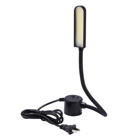 Portátil luz para máquina de coser 110-265V 3W/6W/8W luz de trabajo LED COB Base de montaje magnética cuello de cisne lámpara para bancos de trabajo tornos ► Foto 1/6