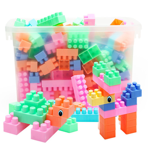 Bloques de construcción para niños, juguetes de Big Block de construcción DIY, creativo, Color macarrón, juguete educativo para regalo, 300 Uds. ► Foto 1/6