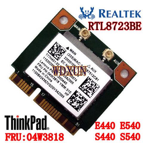 Realtek Rtl8723be para Lenovo Thinkpad E440 E540 S440 S540, tarjeta inalámbrica especial Fru: 04w3818, módulo Wifi de 300mbps Pci-e ► Foto 1/3