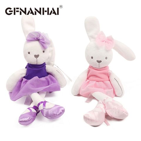 Conejo de peluche de 42cm con vestido para bebé, muñecas de animales suaves, Ballet, conejo, regalo de cumpleaños, 1 ud. ► Foto 1/6