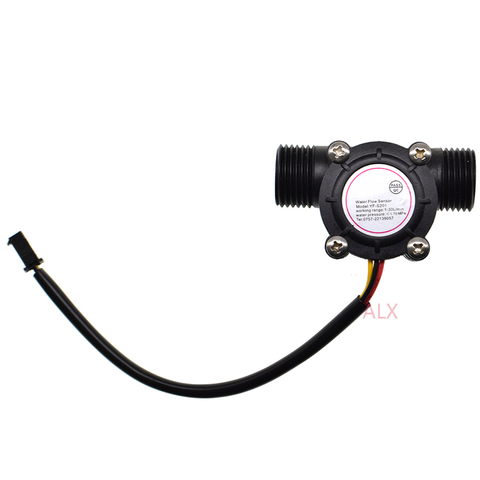 Medidor de flujo de YF-S201 para calentador de agua, Sensor de Flujo de Agua de 1-30L/min, 3Y, Sensor de flujo de Hall, 1/2 