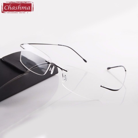 Chashma marca titanio gafas sin montura miopía gafas marco para hombre y mujer ► Foto 1/1