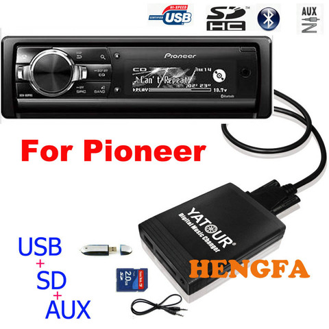 Yatour de Audio de coche MP3 jugador para Pioneer DEH-P900 KEH-P6200-W MEH-P055 DEH-88 música Digital cambiador USB MP3 AUX adaptador BT ► Foto 1/6