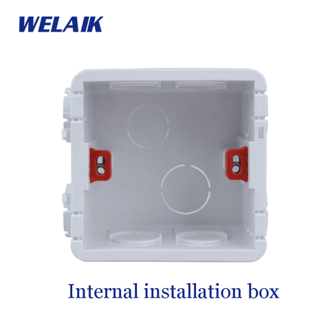 WELAIK-Interruptor de pared UK, instalación eléctrica, caja blanca, plástico, retardante de llama, ABS, B101W ► Foto 1/3