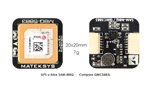 Matek Systems M8Q-5883 Ublox SAM-M8Q GPS y QMC5883L Módulo de brújula para Dron de carreras con visión de largo alcance en primera persona ► Foto 1/3