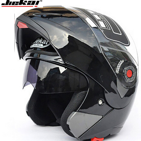 Casco Modular abatible hacia arriba para Moto de carreras, doble lente, capacete para moto DOT, casco homologado por ECE JIEKAI 105 ► Foto 1/6
