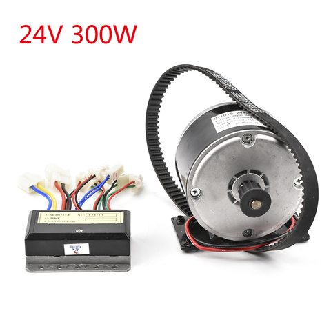 Kit de Motor de CC cepillado de 300W 24V con controlador de 24V correa de 535-5M para accesorios de bicicleta eléctrica E scooter ► Foto 1/1