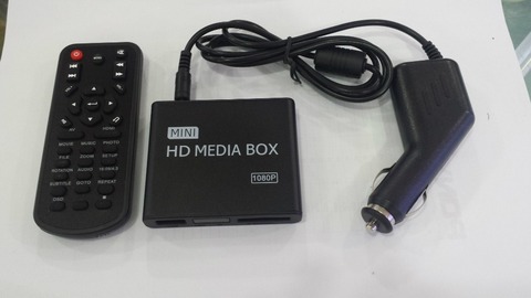 REDAMIGO-reproductor MultiMedia 1080P para centro de coche, MINI reproductor de vídeo MultiMedia con adaptador HDMI AV USB SD/MMC HDDK7 + C + A ► Foto 1/1