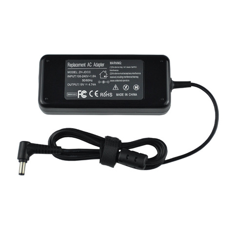 19V 4.74A 90W Ac adaptador de corriente para portátil cargador para Asus A8 F8 A43S F80 F82 K40 A45 X81 M50 K52 Z99 A56 N56 N46 N43 N53 N55 ► Foto 1/6