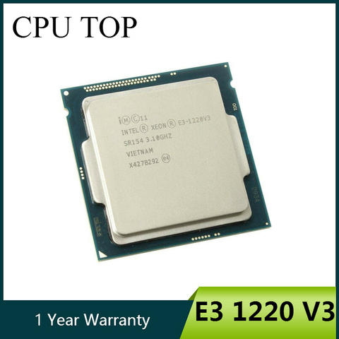 Intel Xeon E3 1220 V3 3,1 GHz 8MB, 4 núcleos, procesador de CPU SR154 LGA1150 ► Foto 1/2