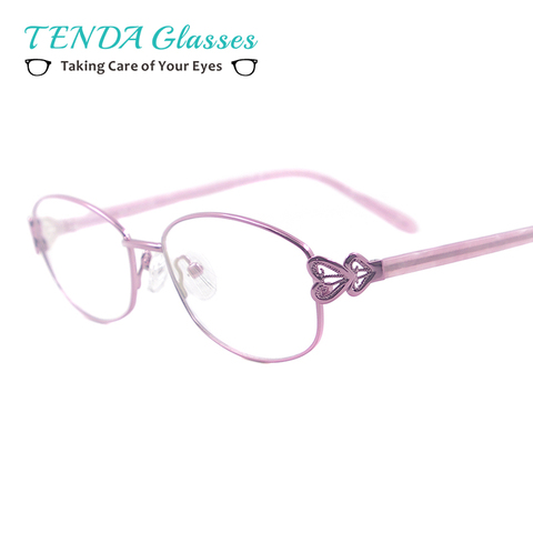 Gafas pequeñas de acero inoxidable para mujer, montura moderna, gafas con montura completa para gafas de prescripción Multifocal ► Foto 1/6