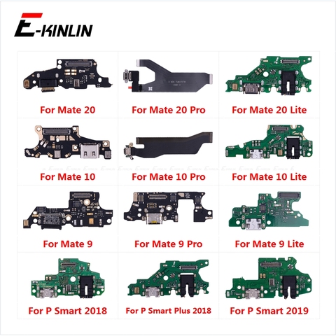 Puerto de carga conector piezas de la placa Cable flexible con micrófono Mic para HuaWei Mate 20 10 9 Pro Lite P Smart Plus 2022 ► Foto 1/6