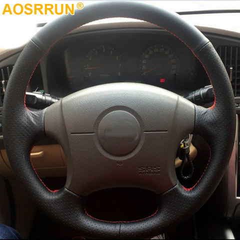 AOSRRUN negro de cuero Artificial protector para volante de coche viejo 2004-2011 Hyundai Elantra desde Tiburon RD2 Auto Accesorios ► Foto 1/3