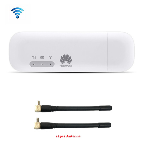 Huawei E8372 E8372h-153 LOGO HUAWEI con 2 piezas antena 150 m LTE USB Wingle LTE 4G USB WiFi módem desbloqueado ► Foto 1/6