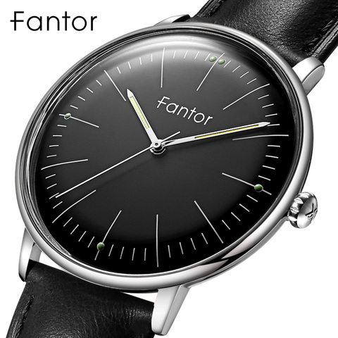 Fantor-reloj de cuarzo clásico minimalista para hombre, luminoso, de mano, informal, de negocios, con caja ► Foto 1/6
