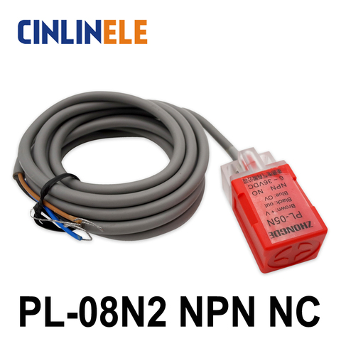 PL-08N2 8mm detección DC NPN NC Cubo de proximidad inductivo pantalla tipo escudo interruptor de proximidad LP08 sensor de proximidad 17*17*35 ► Foto 1/5