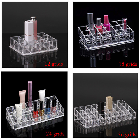 PS-estante de pintalabios transparente, organizador de esmalte de uñas, caja de almacenamiento de joyería, estante de esmalte de uñas, organizador de maquillaje ► Foto 1/6